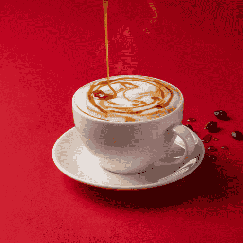 hot caramel latte